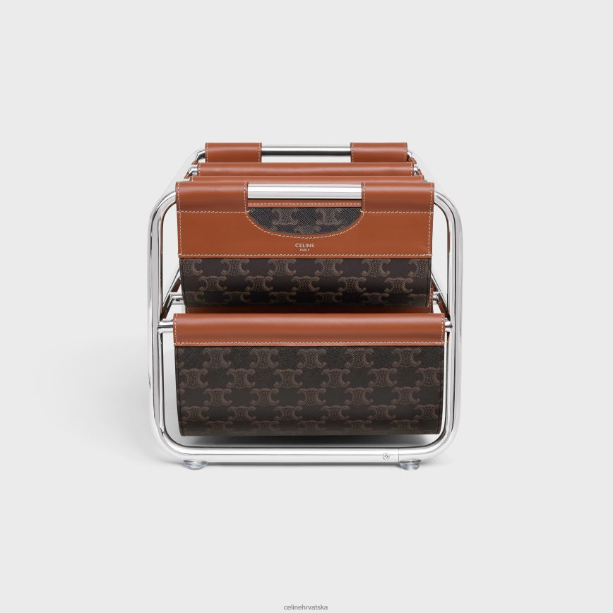 CELINE muškarci stalak za vino od triomphe platna i čelika preplanuli ten pribor 3WE2E1659