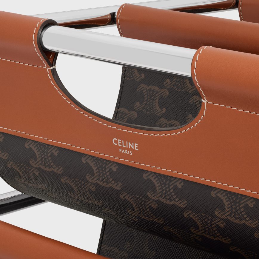 CELINE muškarci stalak za vino od triomphe platna i čelika preplanuli ten pribor 3WE2E1659