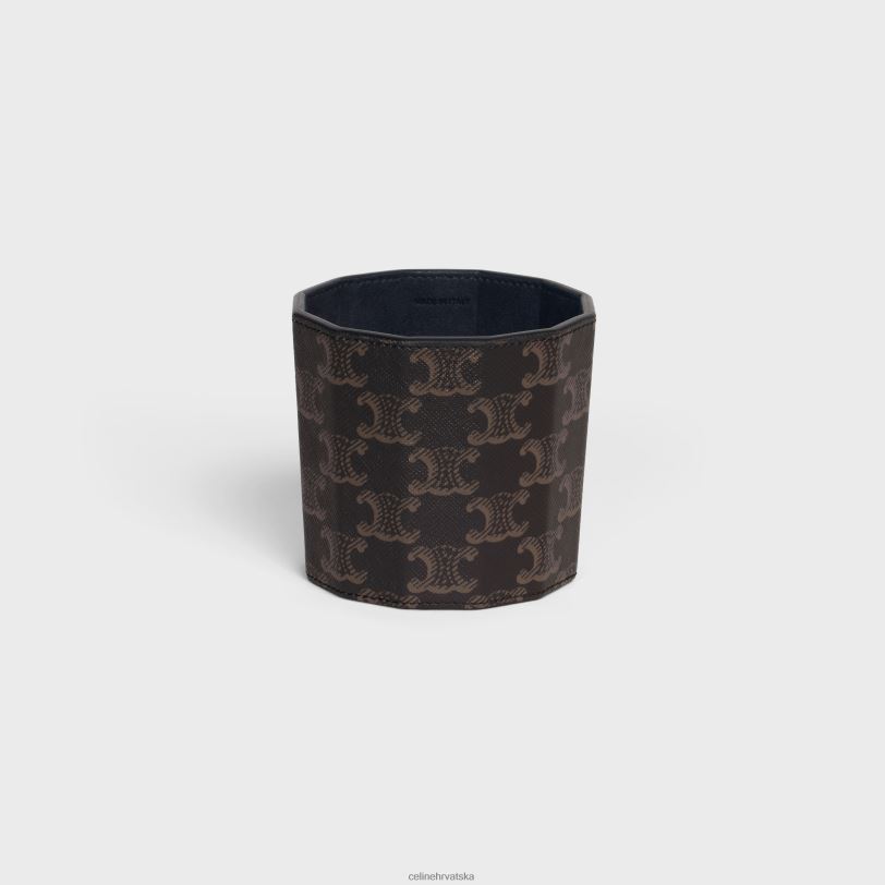 CELINE muškarci svijećnjak od triomphe platna i teleće kože 3WED61525 pribor preplanuli ten
