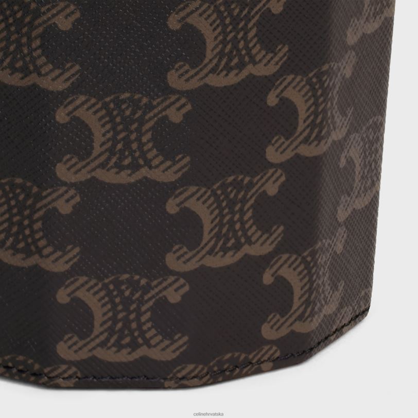 CELINE muškarci svijećnjak od triomphe platna i teleće kože 3WED61525 pribor preplanuli ten