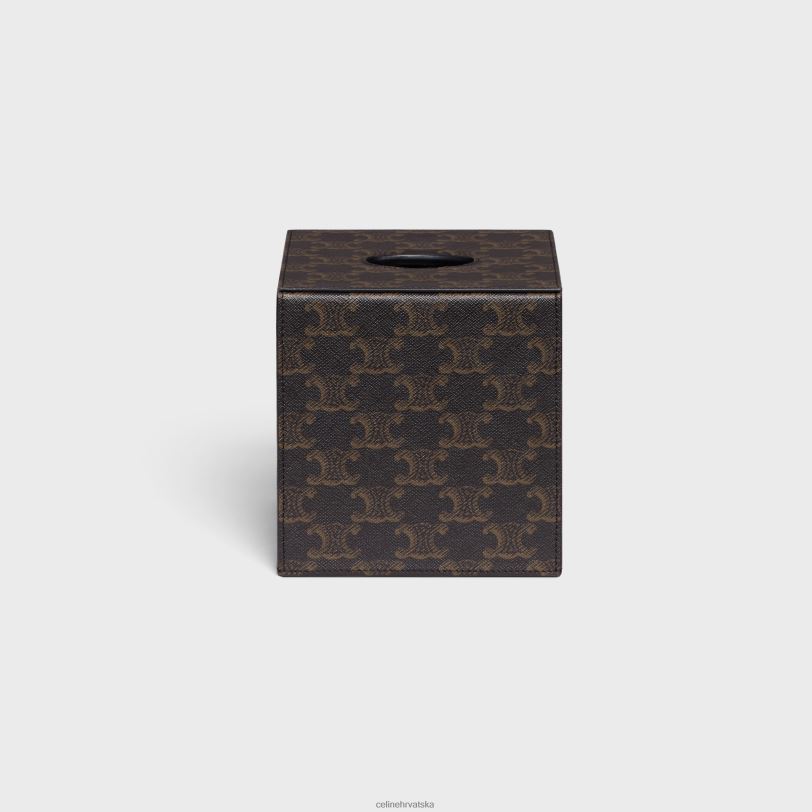 CELINE muškarci tkivna kocka u triomphe platnu 3WED61496 pribor crno/tan