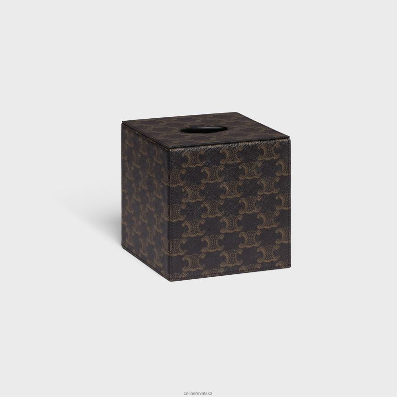 CELINE muškarci tkivna kocka u triomphe platnu 3WED61496 pribor crno/tan