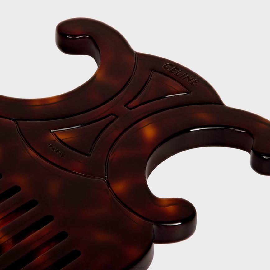 CELINE muškarci triomphe češalj za kosu u acetatu mračna havana pribor 3WE2E1602