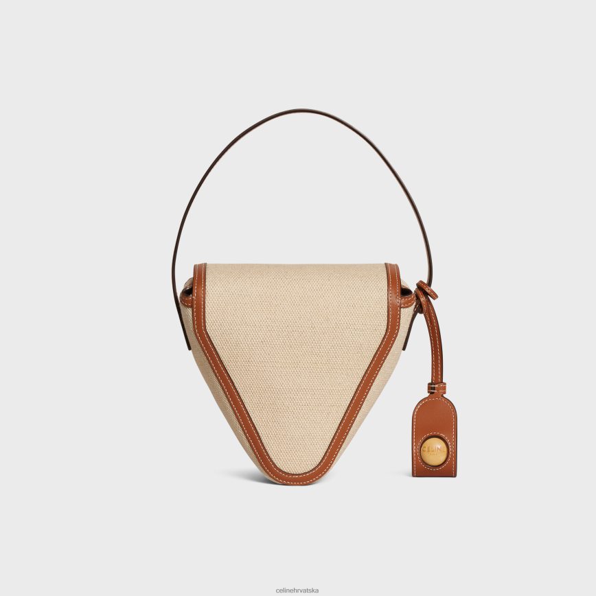 CELINE muškarci triomphe petanque igra u tekstilu i telećoj koži prirodan/tan pribor 3WE2E1681