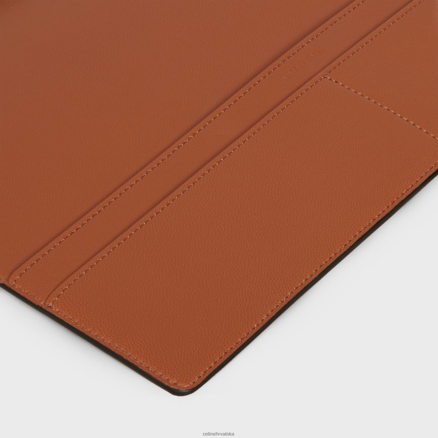 CELINE muškarci velike korice za bilježnicu od triomphe platna i teleće kože preplanuli ten pribor 3WE2E1640