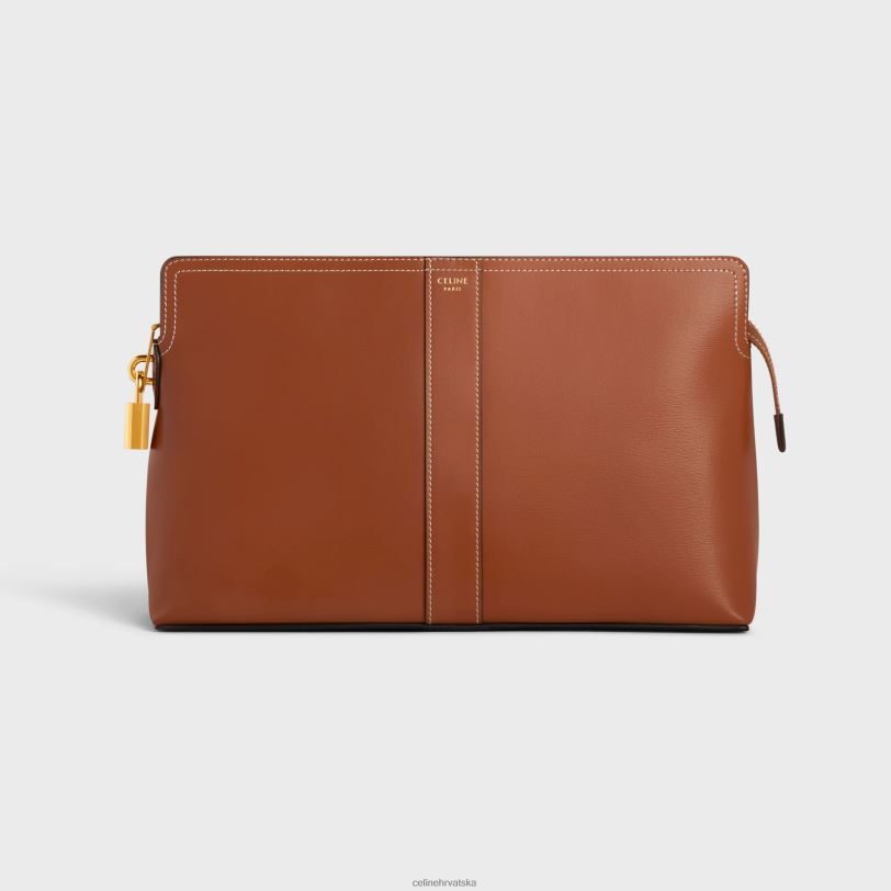 CELINE muškarci zaključana toaletna torbica od sjajne teleće kože 3WED61565 pribor preplanuli ten