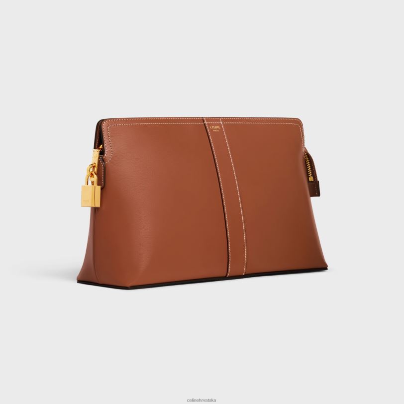 CELINE muškarci zaključana toaletna torbica od sjajne teleće kože 3WED61565 pribor preplanuli ten