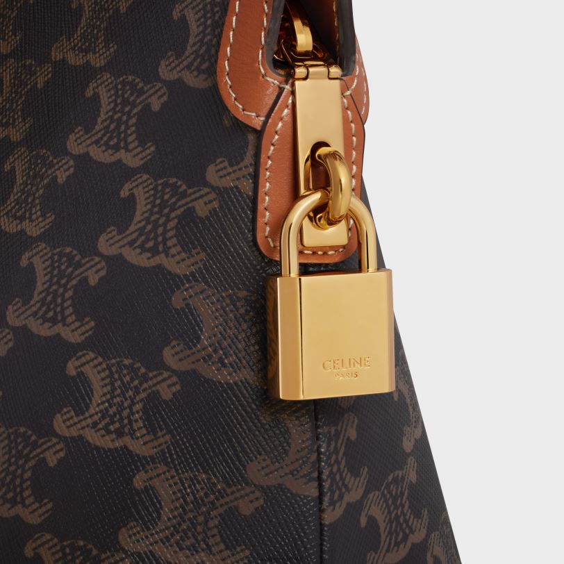 CELINE muškarci zaključana toaletna torbica od triomphe platna i teleće kože 3WED61487 pribor preplanuli ten