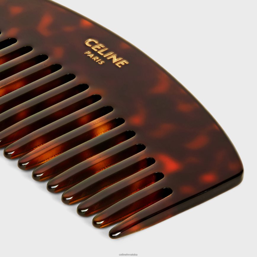 CELINE muškarci zakrivljeni češalj za kosu u triomphe platnu crno/tan pribor 3WE2E1610