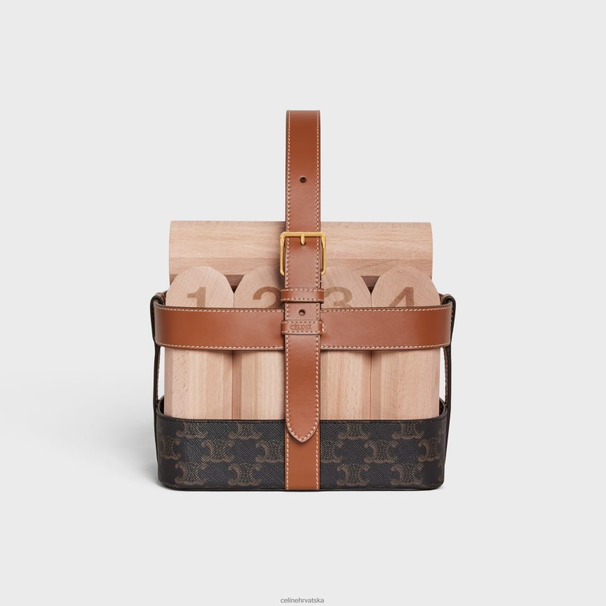 CELINE muškarci završiti kobilice u triomphe platnu i telećoj koži preplanuli ten pribor 3WE2E1686