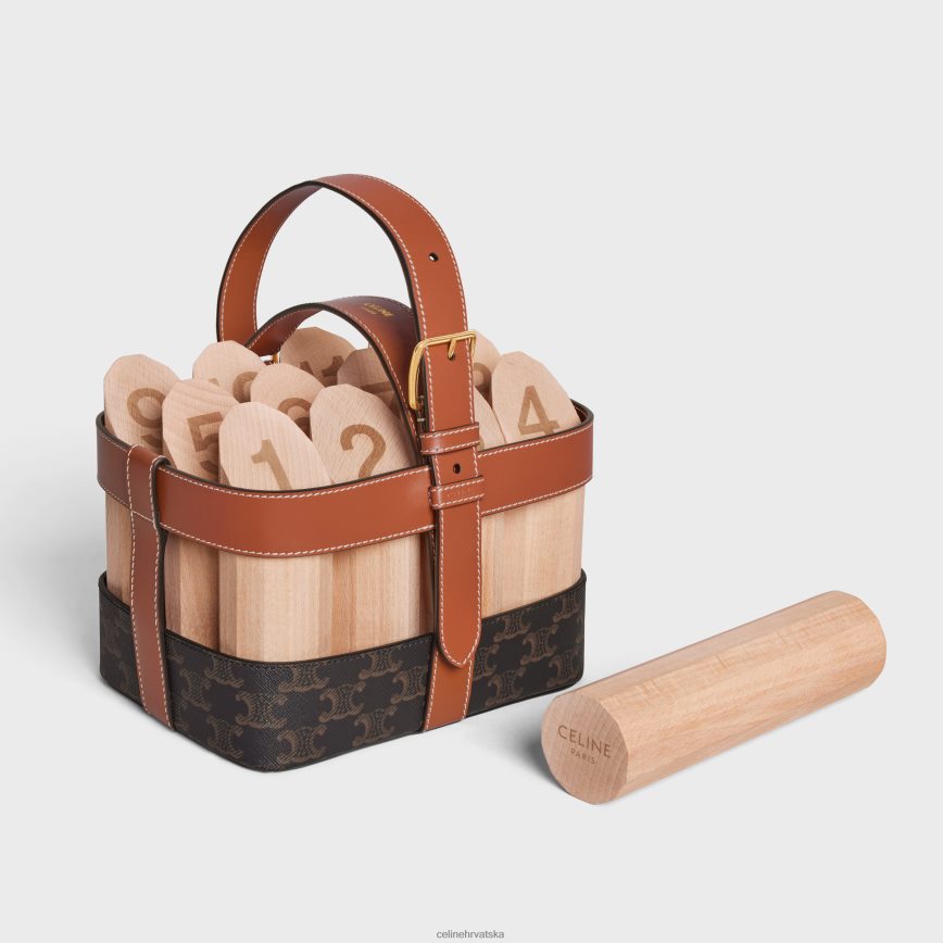 CELINE muškarci završiti kobilice u triomphe platnu i telećoj koži preplanuli ten pribor 3WE2E1686