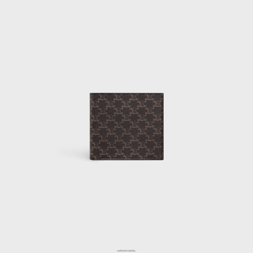 CELINE muškarci dvostruki novčanik od triomphe platna crno pribor 3WE2E2134