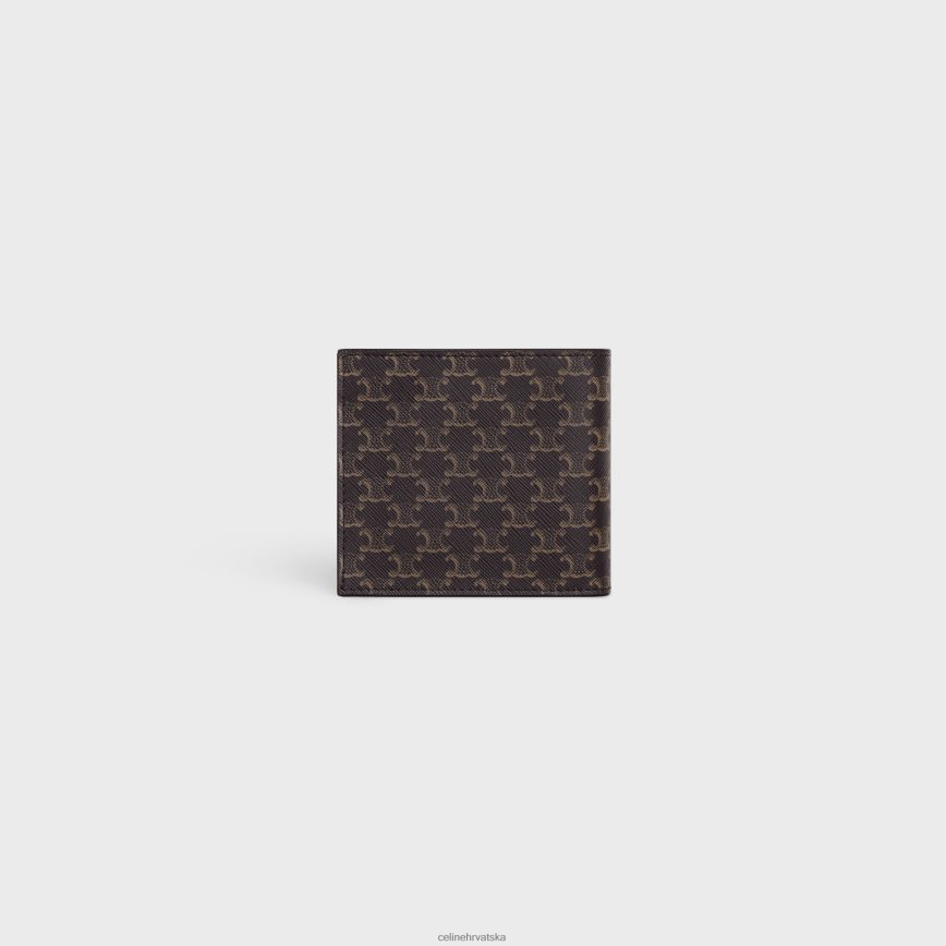 CELINE muškarci dvostruki novčanik od triomphe platna crno pribor 3WE2E2134