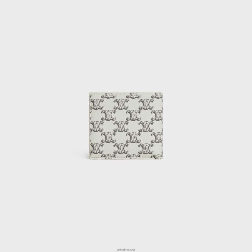 CELINE muškarci dvostruki novčanik od triomphe platna tan/ekru pribor 3WE2E2135