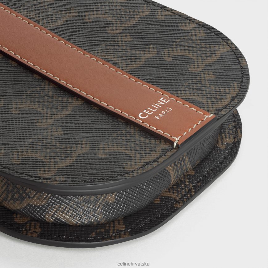 CELINE muškarci torbica za telefon od triomphe platna i teleće kože preplanuli ten pribor 3WE2E2141