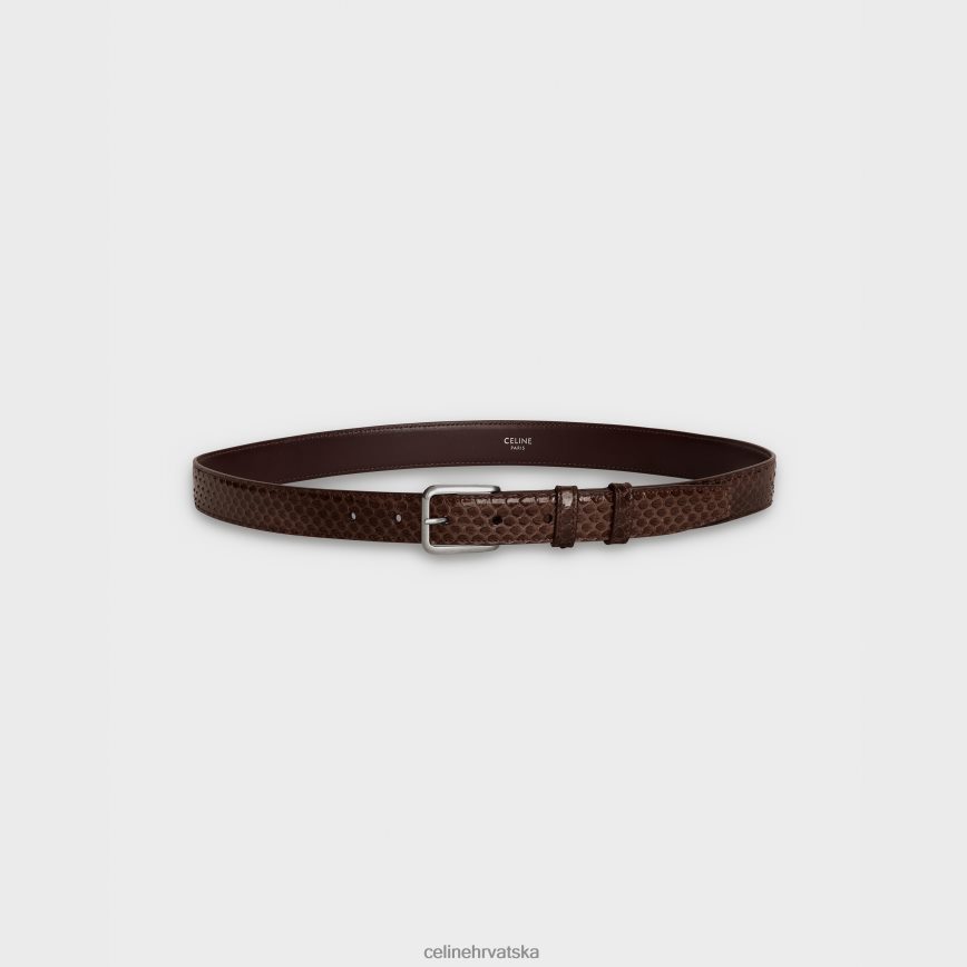 CELINE muškarci elegantan remen s četvrtastom kopčom u obliku vodene zmije ecorce pribor 3WE2E2208