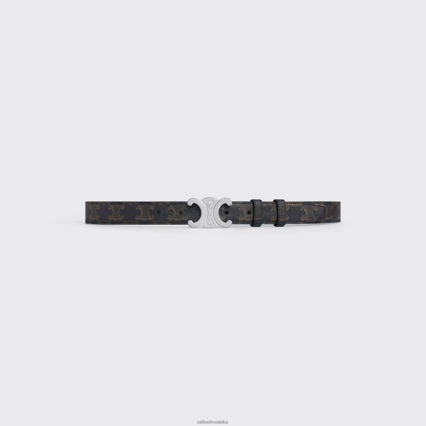 CELINE muškarci srednji trijumfalni pojas u triomfalnom platnu crno pribor 3WE2E2203