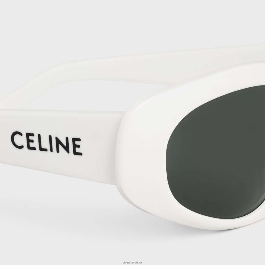 CELINE muškarci monochroms 07 sunčane naočale u acetatu bijela pribor 3WE2E2187