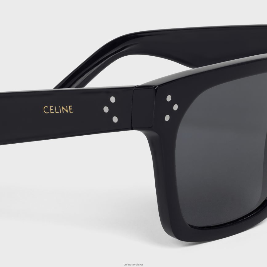 CELINE muškarci okvir 45 sunčanih naočala u acetatu crno pribor 3WE2E2217