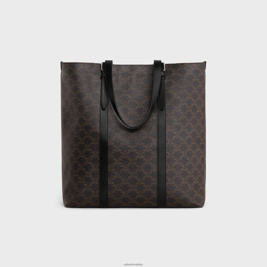 CELINE muškarci kabe s kopčom u triomphe platnu i telećoj koži crno pribor 3WE2E2084