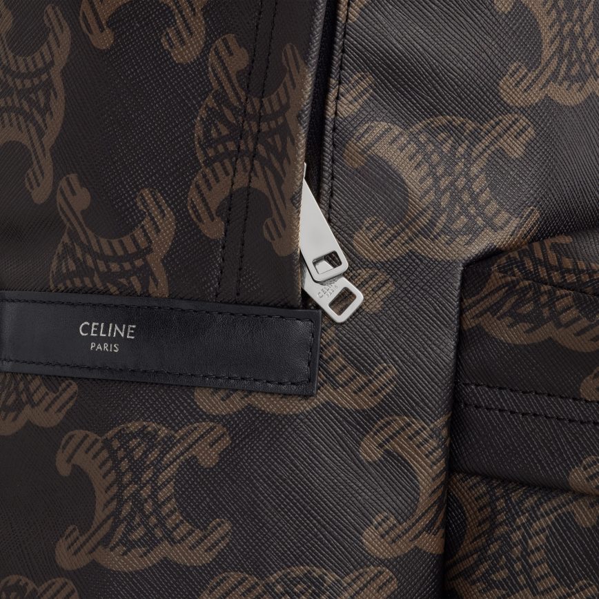 CELINE muškarci srednji ruksak od triomphe platna xl crno pribor 3WE2E2097