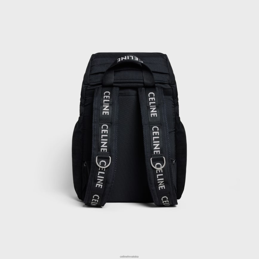 CELINE muškarci srednji trekking ruksak od najlona crno pribor 3WE2E2108