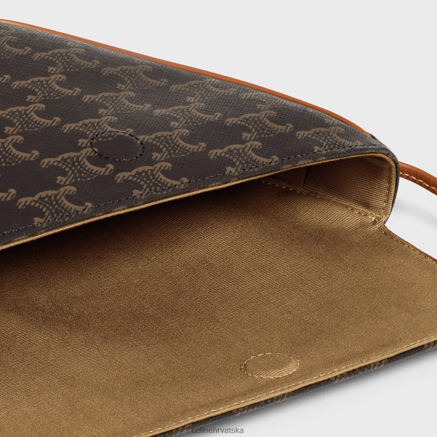 CELINE muškarci trokutasta torba od triomphe platna s printom preplanuli ten pribor 3WE2E2095