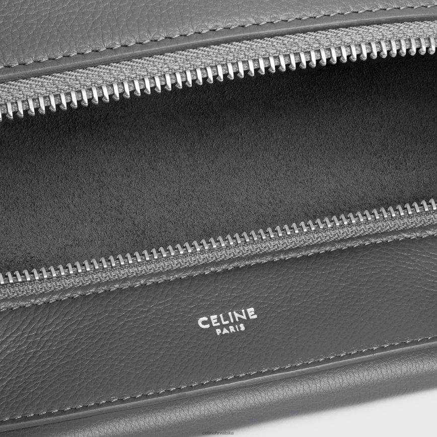 CELINE muškarci veliki romy remen od meke teleće kože siva pribor 3WE2E2077