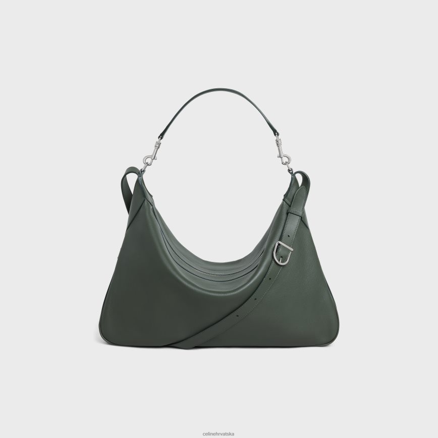 CELINE muškarci veliki romy remen od meke teleće kože tamna vojska pribor 3WE2E2076