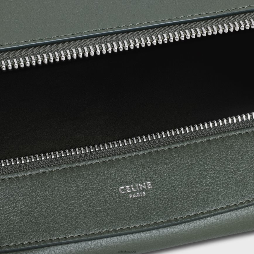 CELINE muškarci veliki romy remen od meke teleće kože tamna vojska pribor 3WE2E2076