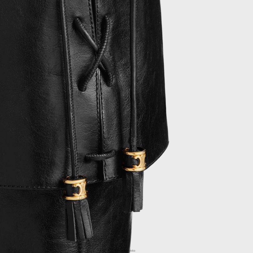 CELINE žene la mousquetaire visoke čizme wiltern od teleće kože 3WED6956 obuća crno