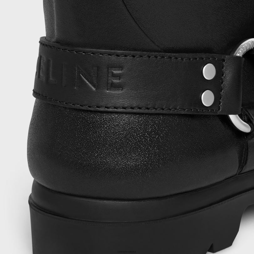 CELINE žene srednje kišne čizme od gume i teleće kože 3WED6930 obuća crno