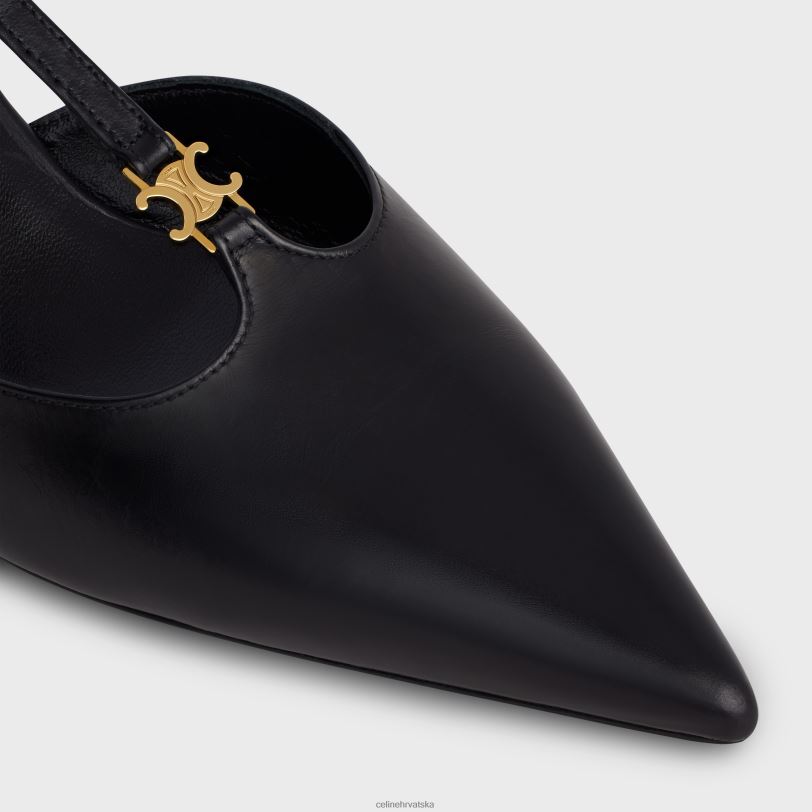 CELINE žene kitten t-bar remen pumpa od teleće kože 3WED6978 obuća crno