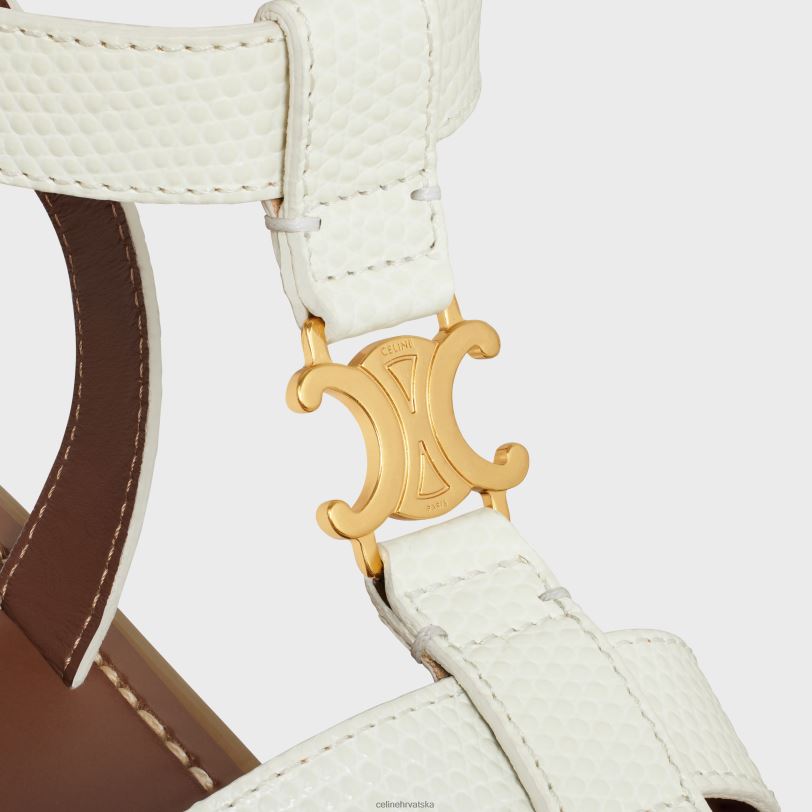 CELINE žene clea triomphe gladijatorska sandala od teleće kože s žigom guštera 3WED6938 obuća svijetlo žuto