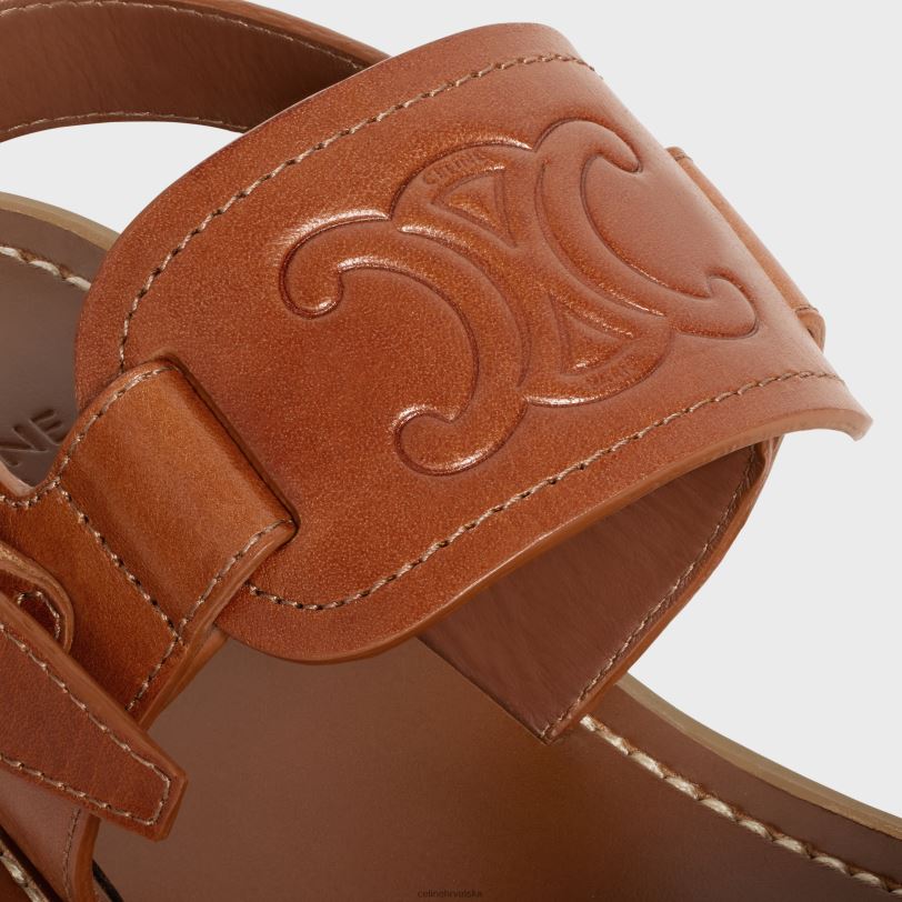 CELINE žene clea triomphe sandala od teleće kože 3WED6994 obuća preplanuli ten