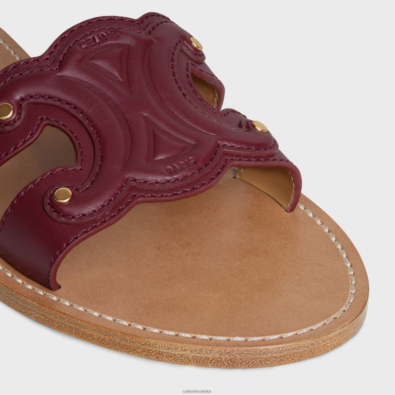 CELINE žene triomphe mazga u telećoj koži 3WED6997 obuća svijetlo bordo