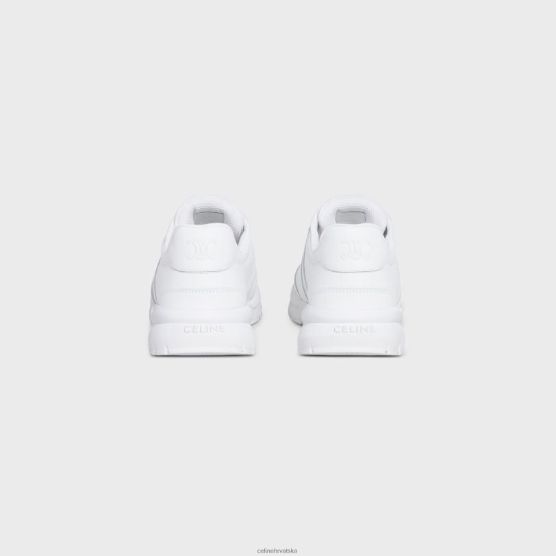 CELINE žene runner cr-01 niske tenisice na vezanje od teleće kože 3WED6915 obuća optički bijeli
