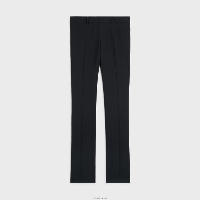 CELINE žene dylan smoking hlače od mohera i svile 3WED6876 odjeća crno