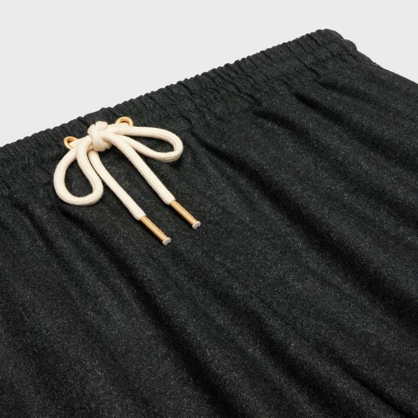 CELINE žene ravne hlače za trčanje od flanela od kašmira 3WED6679 odjeća antracit