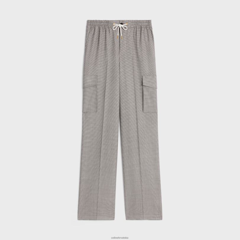 CELINE žene vunene cargo hlače 3WED6880 odjeća craie/bež/noir