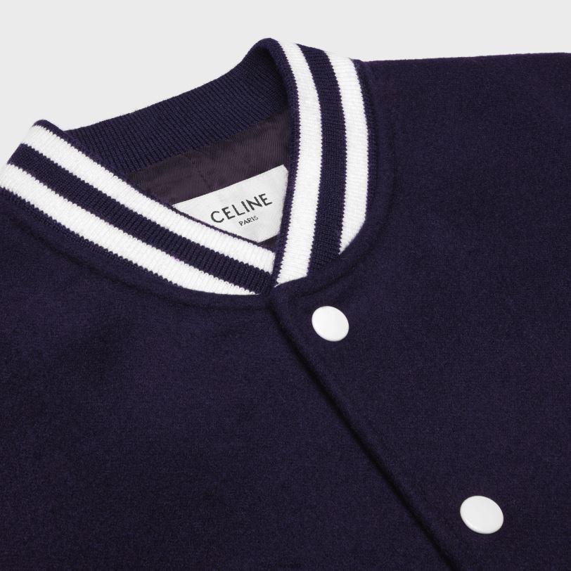 CELINE žene chelsea teddy jakna od dvostrukog kašmira 3WED6730 odjeća mornarica