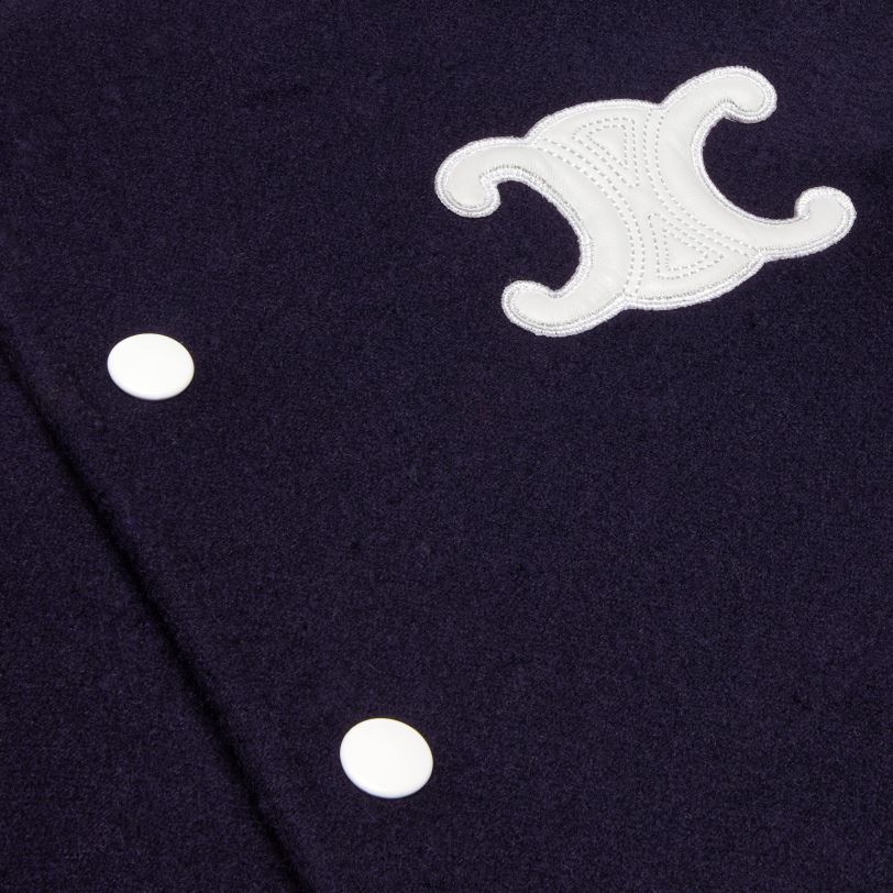 CELINE žene chelsea teddy jakna od dvostrukog kašmira 3WED6730 odjeća mornarica