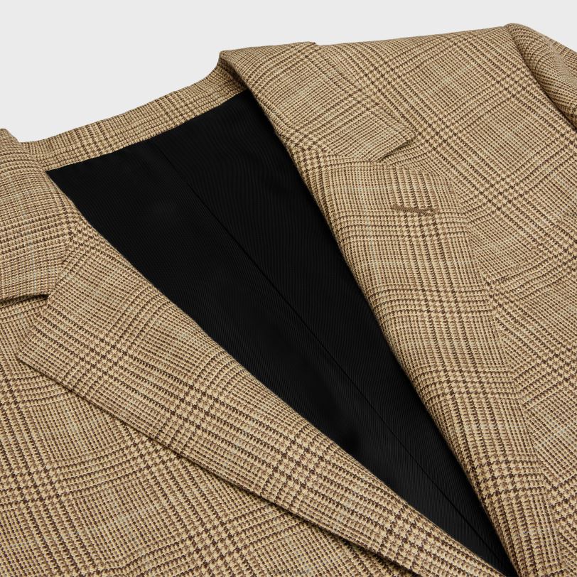 CELINE žene jude jakna od vune i lana princa od Walesa 3WED6715 odjeća deva/gris/marron