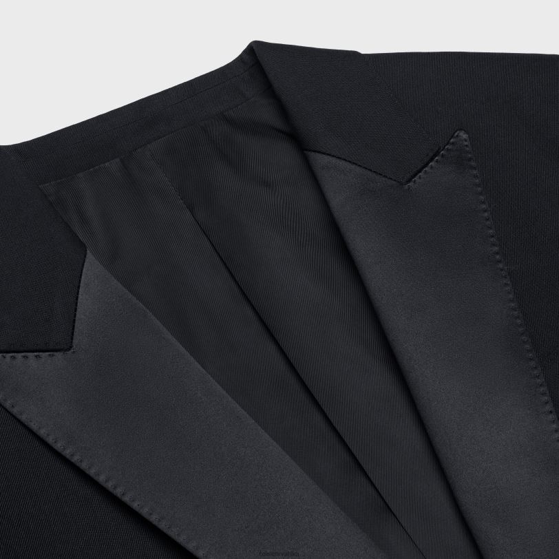 CELINE žene jude smoking jakna od vunenog gabardina 3WED6711 odjeća crno