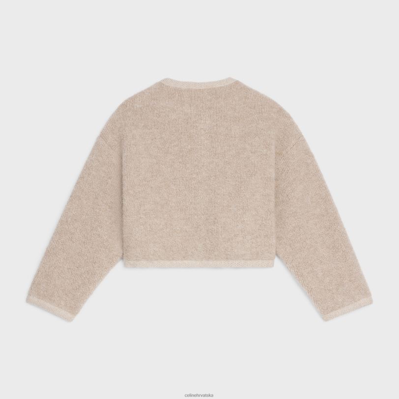 CELINE žene kardigan jakna od vune alpake 3WED6767 odjeća zobena kaša