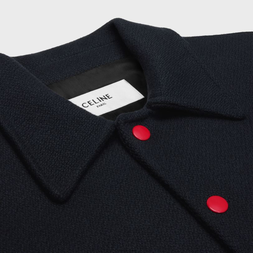 CELINE žene paris teddy jakna od teksturirane vune 3WED6664 odjeća mornarica