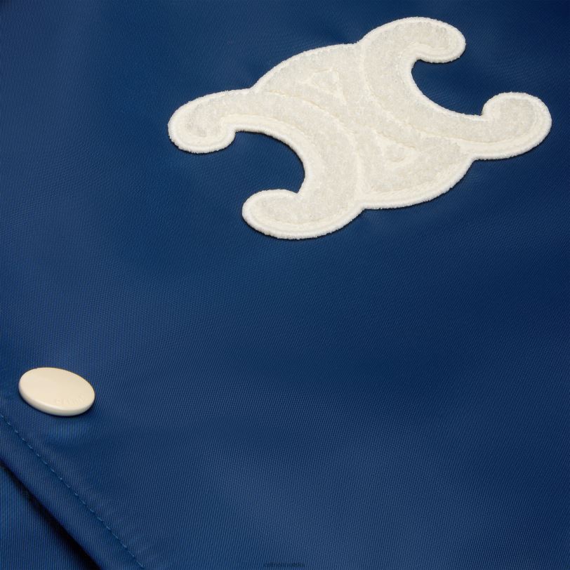 CELINE žene paris teddy jakna s kapuljačom od najlona 3WED6667 odjeća mornarica