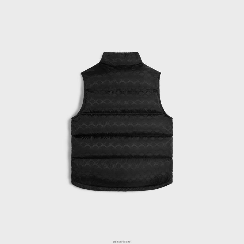 CELINE žene prošivena jakna od monogram najlona 3WED6668 odjeća crno