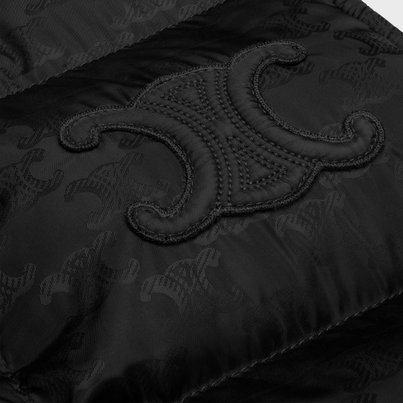 CELINE žene prošivena jakna od monogram najlona 3WED6668 odjeća crno