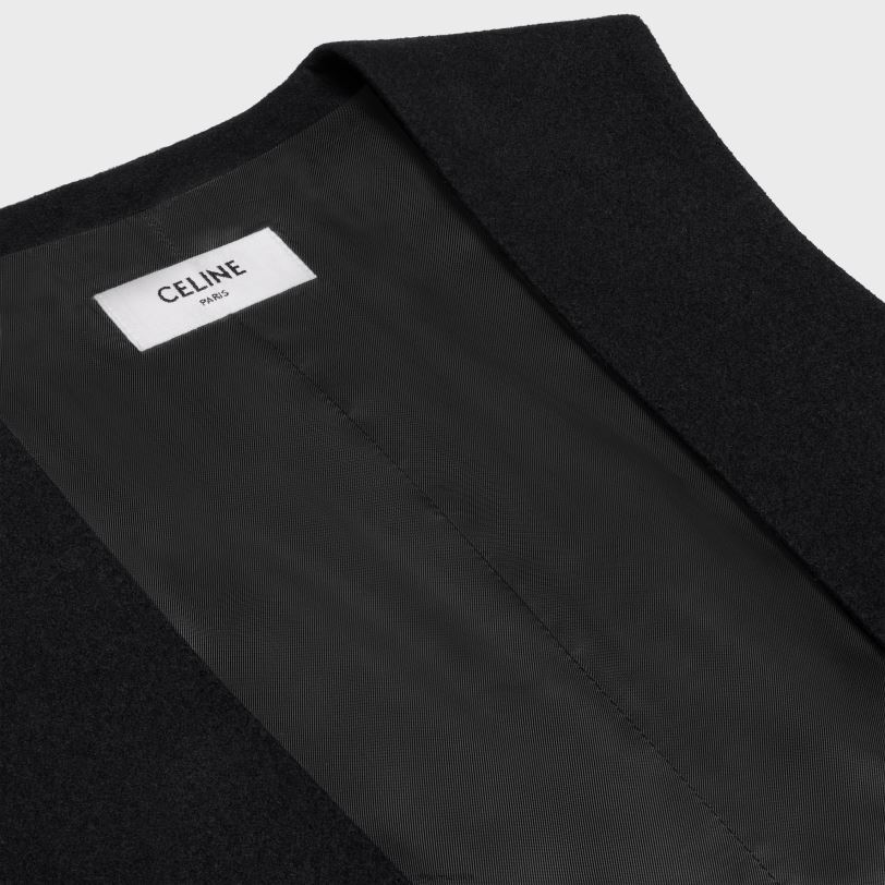 CELINE žene prsluk od flanela od kašmira 3WED6727 odjeća crno